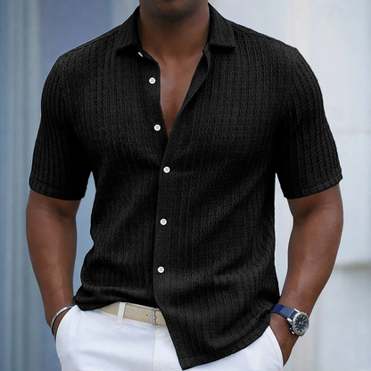 CAMICIA UOMO JACQUARD TEXTURE RIGATA